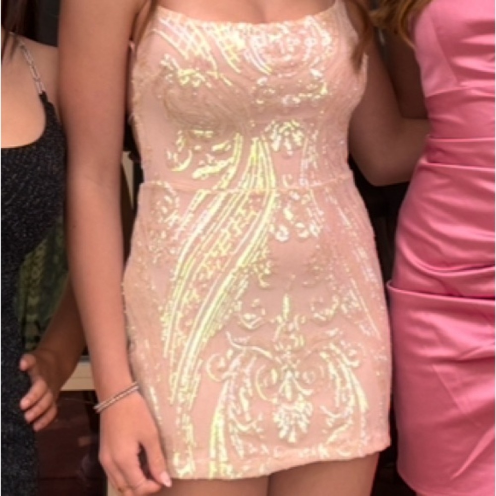 Iridescent Lucy In the Sky Homecoming Mini Dress
